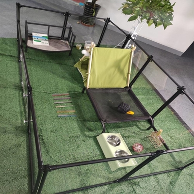 Alumini Pet Playpen Kennel 65 x 91 cm 12 pannelli Nero Carico di oltre 23 tonnellate in 40 quartieri generali