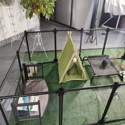 Alumini Pet Playpen Kennel 65 x 91 cm 12 pannelli Nero Carico di oltre 23 tonnellate in 40 quartieri generali
