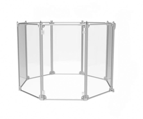 Alumini Distaccabile Pet Playpen Trasparente Cat Kennel House Dog Fence Pen Distaccabile