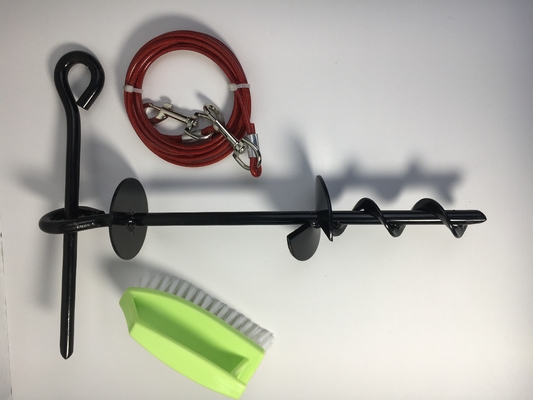 Pet spirale terra chiodo staccato pila con doppia testa gancio filo di acciaio corda di trazione