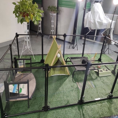 Chiusura a bottone portabile in acciaio inossidabile Pet Playpen Recinzione gabbia per gatti e rettili