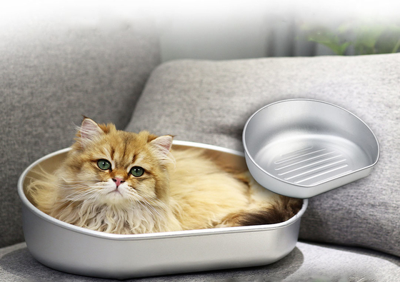Lavaggio a mano grande pet Cat Litter Pan Modello solido Pulizia manuale Kitty Cat Toilet Box