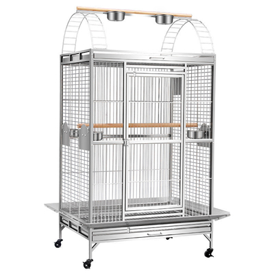 Cage di pappagallo in acciaio e metallo resistente all'usura di grandi dimensioni Super lussuosa casa di allevamento per animali domestici