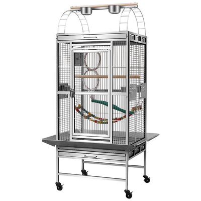 Cage di pappagallo in acciaio e metallo resistente all'usura di grandi dimensioni Super lussuosa casa di allevamento per animali domestici