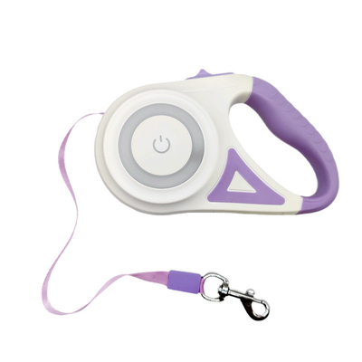 Logo personalizzato Leash automatico per cani con luci a LED luminose e materiale durevole