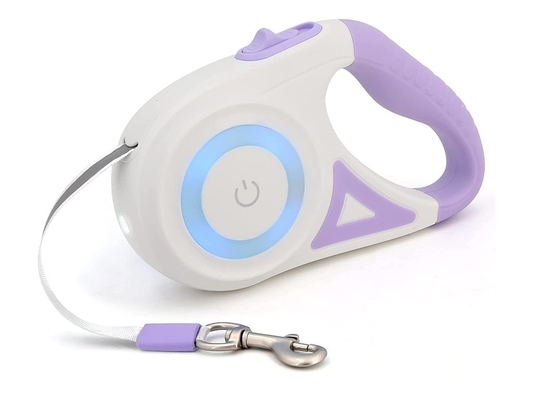 Logo personalizzato Leash automatico per cani con luci a LED luminose e materiale durevole