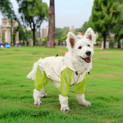 Sport Dog Raincoat Waterproof Interchange Jacket con guinzaglio buco cinghia riflettente