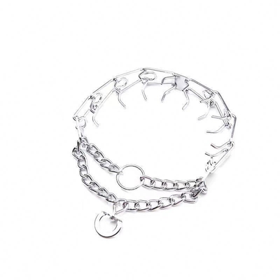 Collare da cane d' argento per addestramento degli animali domestici Collare Aheasoun Prong Collare Choke Collare Pinch Collar