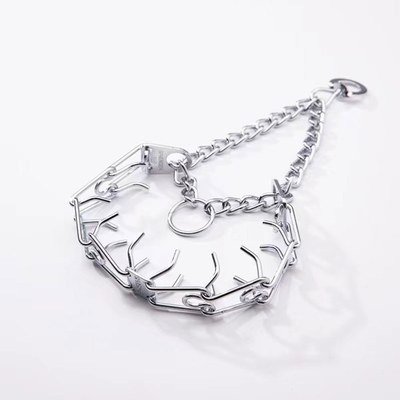 Collare da cane d' argento per addestramento degli animali domestici Collare Aheasoun Prong Collare Choke Collare Pinch Collar