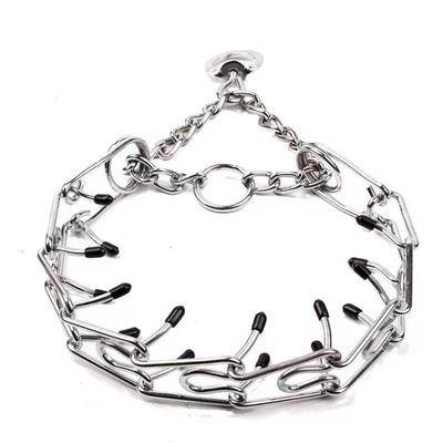 Collare da cane d' argento per addestramento degli animali domestici Collare Aheasoun Prong Collare Choke Collare Pinch Collar