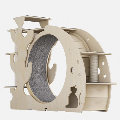 ALT-FBB-275 Gatto di legno in corsa casa silenziosa giocattolo interattivo