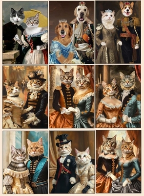 Ritratto di animali domestici Inquadratura fotografica in lega di alluminio Suvenir personalizzato per cani e gatti