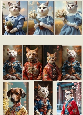Ritratto di animali domestici Inquadratura fotografica in lega di alluminio Suvenir personalizzato per cani e gatti