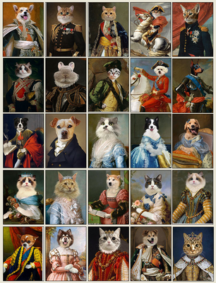 Ritratto di animali domestici Inquadratura fotografica in lega di alluminio Suvenir personalizzato per cani e gatti