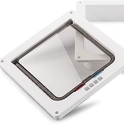 Porta per animali di facile accesso per gatti in e fuori Opzioni ALT-FBB-298 in marrone e bianco