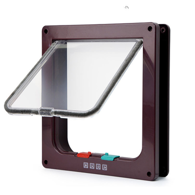 Porta per animali di facile accesso per gatti in e fuori Opzioni ALT-FBB-298 in marrone e bianco