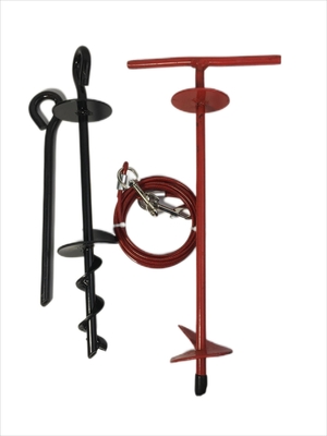 8mx40cm Dog Stake Spirale Ground Screw Earth Anchor Spike per trampoline Swing Gazebo Tent