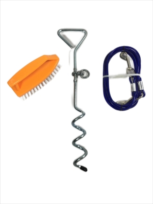 Attività all'aria aperta Dog Tie-Out Stake con 100-150kg/220-330lbs capacità di peso del guinzaglio