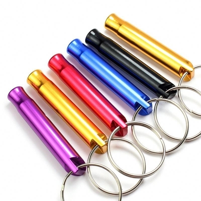 4.5cm*0.8cm Cane fischietta Portachiavi per addestramento degli animali da compagnia Suono forte Fisica in alluminio
