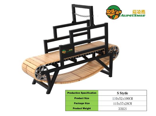 Treadmill manuale in legno per cani Soluzione personalizzata per animali da compagnia per rettili e cani di grandi dimensioni