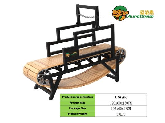 Treadmill manuale in legno per cani Soluzione personalizzata per animali da compagnia per rettili e cani di grandi dimensioni