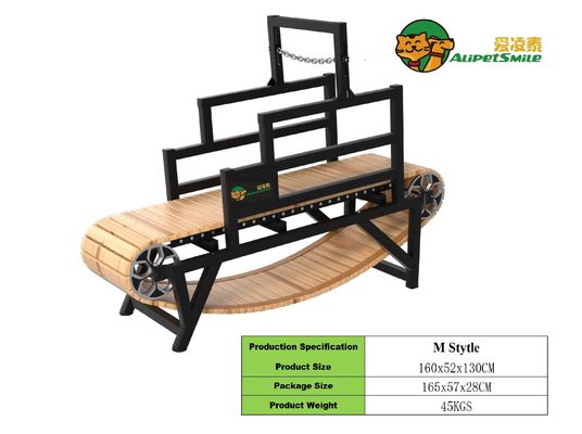 Treadmill manuale in legno per cani Soluzione personalizzata per animali da compagnia per rettili e cani di grandi dimensioni