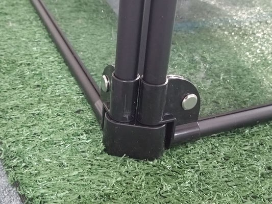 Piana da gioco per animali da compagnia distaccabile in acrilico quadrato di alluminio per casa di canile per gatti trasparente