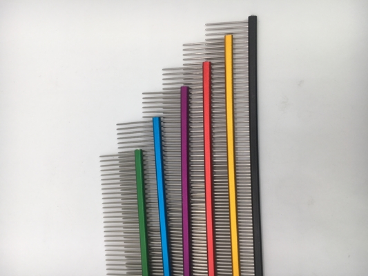 Acciaio inossidabile pettine per capelli di cane a ago fine 19cmx3.2cm Dimensione per le esigenze di attrezzatura