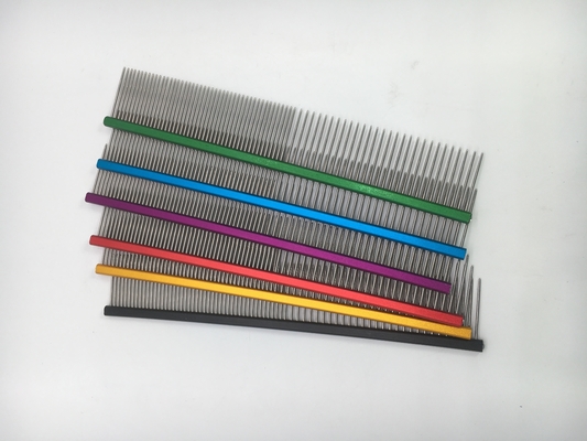 Acciaio inossidabile pettine per capelli di cane a ago fine 19cmx3.2cm Dimensione per le esigenze di attrezzatura