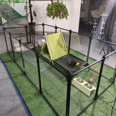 DIY trasparente pieghevole giardino Pet recinzione gabbia 6/8/10/12 Pcs per portabile Pet Playpen