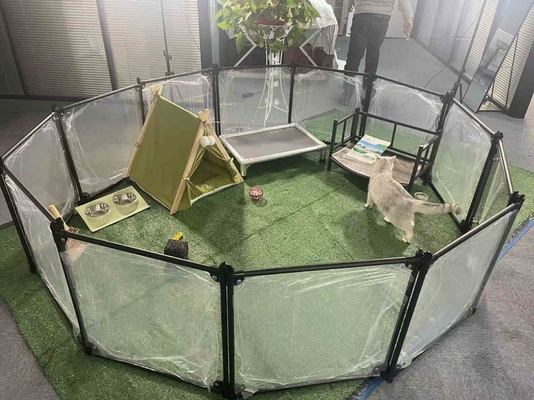 DIY trasparente pieghevole giardino Pet recinzione gabbia 6/8/10/12 Pcs per portabile Pet Playpen