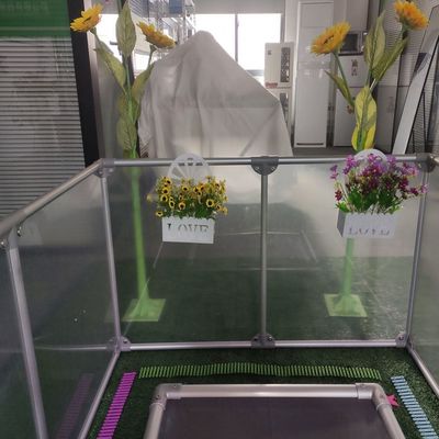 6063/6061/6005/6082/6060 Leghe acriliche pieghevoli recinzione per animali domestici Disegno trasparente per interni