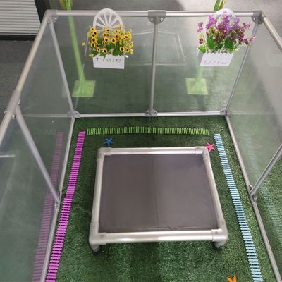 6063/6061/6005/6082/6060 Leghe acriliche pieghevoli recinzione per animali domestici Disegno trasparente per interni