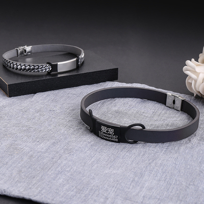 40 HQ Loading 168 Set Personalizzabile Etichetta di silicone per animali domestici con logo in acciaio inossidabile