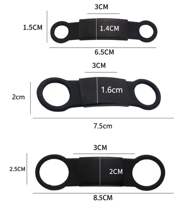 Cani Slide in silicone su Dog Tag Blank Acciaio inossidabile Pet ID Tag con logo laser personalizzato