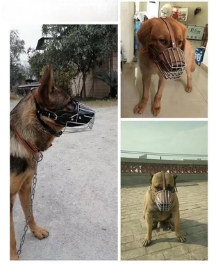 Morso anti-abbai per animali domestici per Pitbull Shepherd Piccolo cucciolo Retriever cuoio 15-25kg