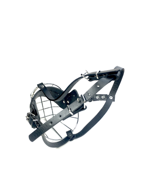 Maschera da muso regolabile per cani di grandi dimensioni Circonferenza del collo 46-53 cm Nero