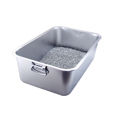 45x30x10cm Dimensioni Cassa igienica per gatti lavabile per la pulizia degli animali domestici Materiale in acciaio inossidabile