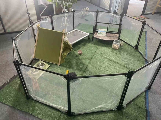 Chiusura a pulsante 12 pannelli Playpen acrilico per cani per un facile addestramento e portabilità degli animali domestici