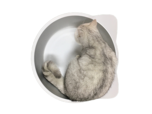 Lavaggio a mano Materiale in alluminio a forma di ciotola a forma di nido di gatto per il tuo compagno peloso