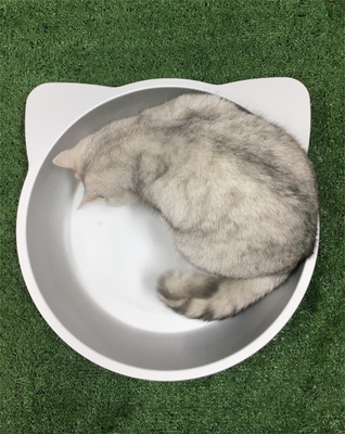 Lavaggio a mano Materiale in alluminio a forma di ciotola a forma di nido di gatto per il tuo compagno peloso