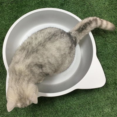 Lavaggio a mano Materiale in alluminio a forma di ciotola a forma di nido di gatto per il tuo compagno peloso