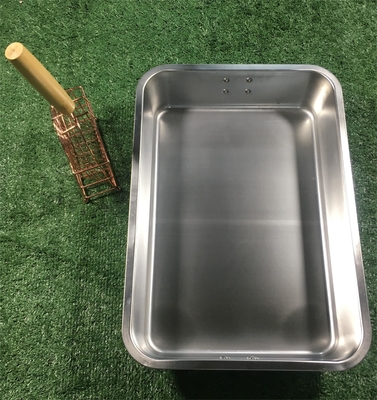45x30x10cm vaschino da lettiera per gatti in acciaio inossidabile conveniente tipo aperto per la pulizia delle feci
