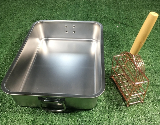 45x30x10cm vaschino da lettiera per gatti in acciaio inossidabile conveniente tipo aperto per la pulizia delle feci