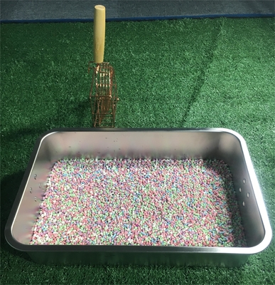 45x30x10cm vaschino da lettiera per gatti in acciaio inossidabile conveniente tipo aperto per la pulizia delle feci