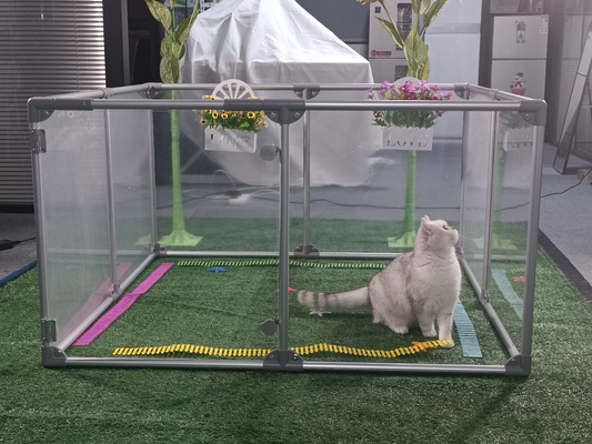 Recinzione per cani pieghevole in alluminio modello personalizzabile e traspirante