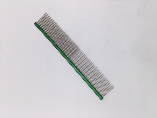Logo personalizzato in acciaio inossidabile pettine a nodo aperto per animali domestici 19cmx3.2cm per i bisogni di cura degli animali domestici