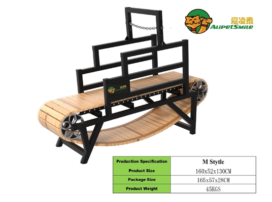 Alipetsmile Versione 2.0 Treadmill per cani di legno che porta il fitness canino al livello successivo