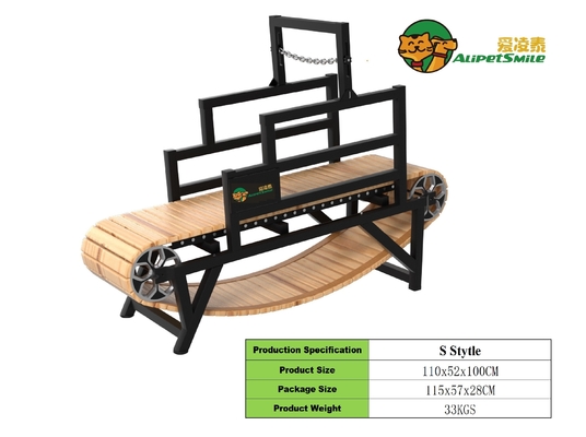 Alipetsmile Versione 2.0 Treadmill per cani di legno che porta il fitness canino al livello successivo