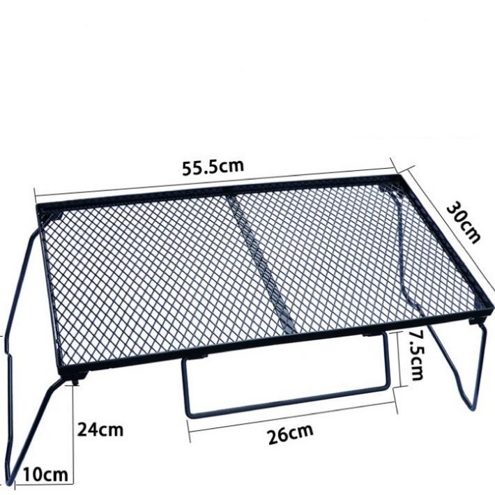 Barbecue portatile quadrato Grill pieghevole da esterno Barbecue a carbone per campeggio